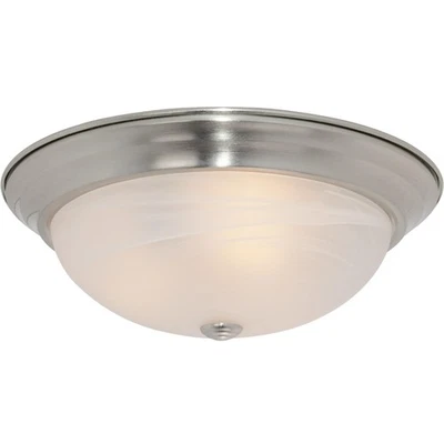 15" Modern 3-Light Flush Mount Ceiling Light, Satin Platinum Shade, 1257L-SP-AL - Image 1 of 4