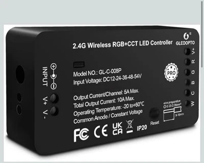 Controlador LED RGB CCT RGBW GL-C-008P 2.4G Inalámbrico Gledopto Pro Zigbee 3.0 Foto 1 de 4