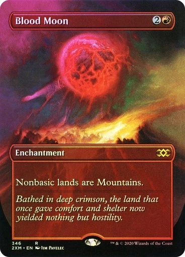 Blood Moon x1 Borderless Foil Double Masters MTG Magic the Gathering Red Card - Image 1 of 1