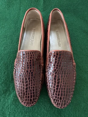 Robert Zur женщин коричневый кожаный мокасины туфли стиль No 3089, коричневый/коньяк, 11 AAAA - Изображение 1 из 4