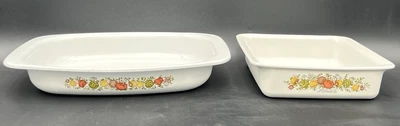 CORNINGWARE SPICE OF LIFE PANADERO CUADRADO 8" Y TOSTADOR RECTANGULAR 13" P21 Foto 1 de 4