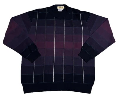 Vintage Montechiaro Wool Blend Made in Italy Purple Crewneck Size Large Sweater - Image 1 of 4