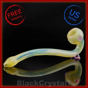 10" Handmade Thick Long Color Changing Sherlock Tobacco Smoking Bowl Glass Pipes - Picture 1 of 4