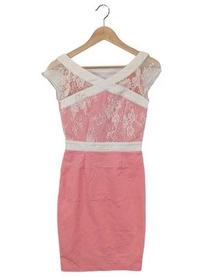 PAPER DOLLS Bleistiftkleid Damen Kleid Gr. DE 36 pink-weiß Casual-Look - Bild 1 von 4