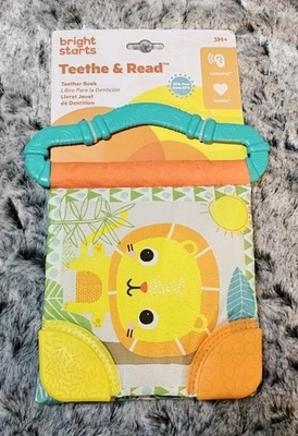 NOVO Brinquedo Livro Mordedor de Dobras Macias Brilhantes Começa Dentes e Leia, 3 Meses+ Selva - Imagem 1 de 2