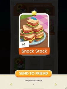 Snack Stack Monopoly Go 1 ⭐️ Set 2 - Quick Delivery - Picture 1 of 1