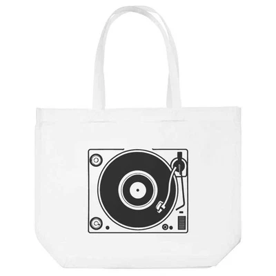 'Vinyl Record Player' Tote Shopping Bag For Life (BG00075521) - Image 1 of 4