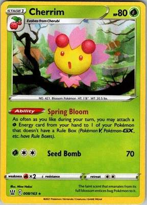 Cherrim Holo Rare SWSH05: Battle Styles 008/163 NM - Image 1 of 2