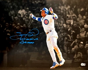 Sammy Sosa Signed 16x20 Photo w/ Slamming Sammy Beckett Witness BAS COA - Picture 1 of 2