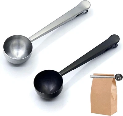 SHXXYLJH Coffee Scoop,Stainless Steel Coffee Scoop Clip,Coffee Spoon Measuring,for Ground