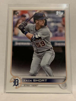 #148 Zack Short Rookie Detroit Tigers 2022 Topps Series 1 Baseball Card MLB - Image 1 of 2