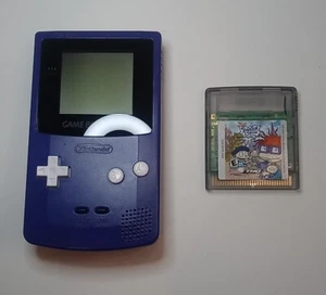 Nintendo GameBoy Color CGB-001 - Purple - White Buttons - Rugrats GBC Game - Picture 1 of 14