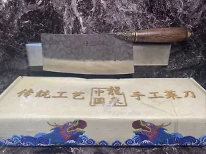 Chef Slicing Cleaver Handmade Forged Steel Wood Handle #924 - Picture 1 of 3