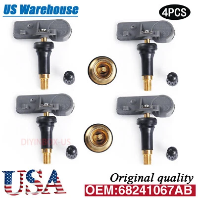 4pcs OEM 56029398AB 68241067AB Tire Pressure Sensor TPMS For Chrysler Jeep Dodge - Изображение 1 из 4