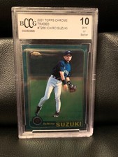 ICHIRO SUZUKI ROOKIE 2001 TOPPS CHROME #T266 BCCG 10