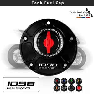 Motor Keyless Tank Caps Gas Fuel Cover for DUCATI 1098 1198 748 848 SP/S/R - Foto 1 di 12