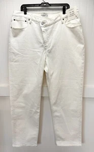 Abercrombie Fitch Jeans Womens 34 18 90s Straight Ultra High Cream Crossover NEW - Picture 1 of 13