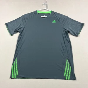 Adidas Grey Climalite Lightweight Running Gym Training T Shirt Mens Large L - Picture 1 of 12
