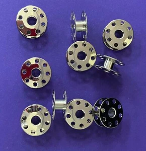 10X Steel Bobbin w/Holes on Both Sides #270010 f/All Plain Sewers - Singer, Juki - Picture 1 of 3