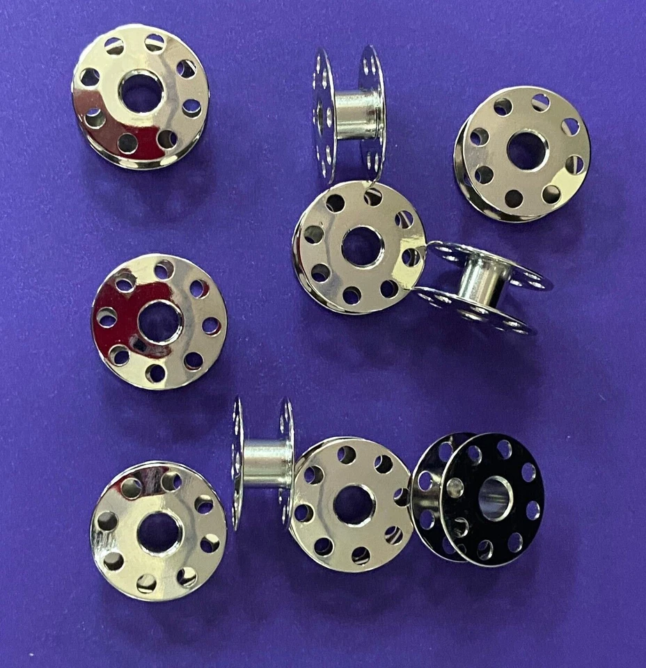 10X Steel Bobbin w/Holes on Both Sides #270010 f/All Plain Sewers - Singer, Juki - Image 1 of 3