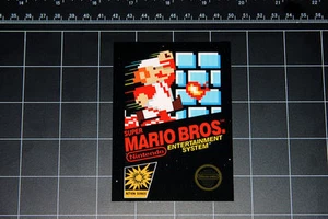 Super Mario Bros NES black box art retro video game decal / sticker nintendo 80s - Picture 1 of 1