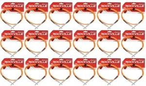 Cavo chitarra/strumento 18 Rockville RCGT3.0O 3' 1/4"" TS a 1/4"" TS - Foto 1 di 2