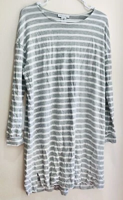 Camisa para dormir Cupcakes y cachemir gris blanco a rayas súper suave cómoda mediana M Foto 1 de 4