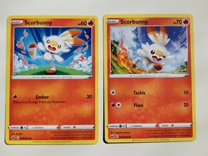 Tarjeta Pokémon Scorbunny 030/202 y 031/202 LP - Escudo Espada Base $2 Envío Plano - Imagen 1 de 2