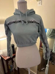 Adidas Women's Trefoil Tape Cropped Hoodie - Picture 1 of 6