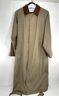 GANT - NEW w TAG - LEATHER COLLAR Vintage L Trenchcoat Raincoat Belted Overcoat - Image 1 of 4