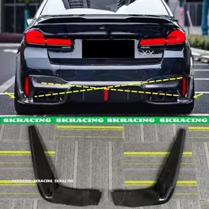 Real Carbon Fiber Rear Bumper Diffuser Lip Splitters For 2018-2023 BMW G30 M550i - Foto 1 di 11
