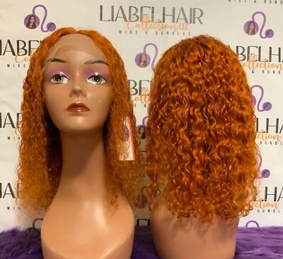 100%human virgin hair orange ginger  straight  lace180 density 12” 10Agrade 13x4 - Image 1 of 3