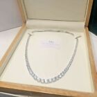 White gold finish created diamond graduated Tennis necklace valentines gift idea