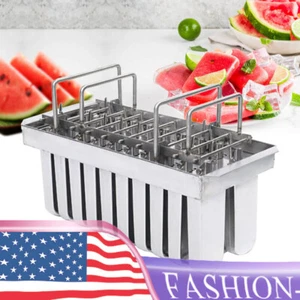 20pcs Stainless Steel Molds Ice Pop Lolly Popsicle Ice Cream Stick Holder Mold - Picture 1 of 11