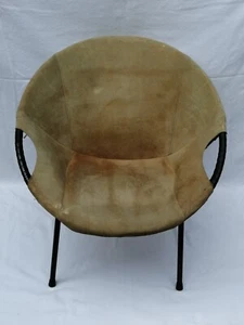 Lusch Sessel Vintage Design Balloon Chair Beige 60er Wildleder Midcentury - Bild 1 von 15