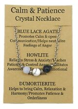 Reiki Crystal Necklace - Calm & Patience Necklace - Healing Stones