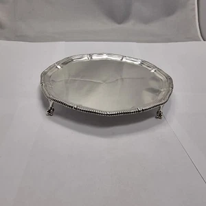 D37# Salver / Tablett Sheffield 1927 Sterling Silber 925 punziert #2 - Bild 1 von 5