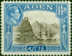 Aden 1945 14a Sepia & Light Blue SG23a Fine LMM - Picture 1 of 1