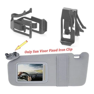 2Pcs Car Sun Visor Buckle Fixed Iron Clip Kit For Toyota Crown Prado Camry RAV4 - Picture 1 of 6