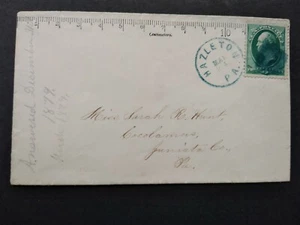 Pennsylvania: Hazelton 1879 3c Banknote Cover, Metric Ruler at Top - Picture 1 of 2