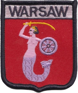 Poland Warsaw City Coat of Arms Shield Embroidered Patch - Picture 1 of 3