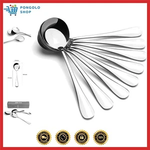 Wholesale Stainless Steel Alpha Round Soup Spoons, Set of 6 - Picture 1 of 8