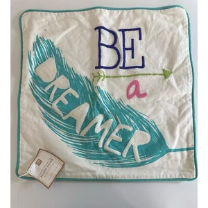 Pottery Barn Teen 100% Cotton Coastal Inspiration Pillow Cover 18x18 - Picture 1 of 7