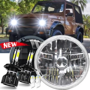 Redondos LED de 7 pulgadas para for Suzuki Samurai SJ410 DRL Hi/Lo Beam - Picture 1 of 12