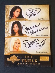 2013 Benchwarmer Gold SYD WILDER Jaime Hammer SPENCER SCOTT Triple Auto/10 💗