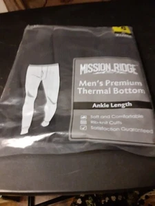 Mission Ridge Men’s Premium Thermal Bottom Ankle Length Size 2XL New Black - Picture 1 of 2