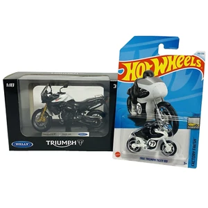 Hot Wheels Triumph Triger 100 Welly Triumph Tiger 800 Motorcycle Free Postage - Picture 1 of 15