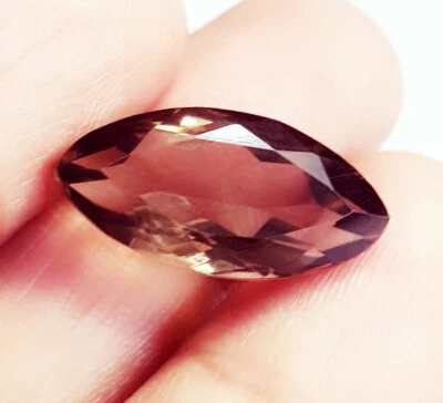 6.65 Ct Loose Gemstone Quartz Smokey Quartz Certified Marquise Shape Gems - Image 1 of 4