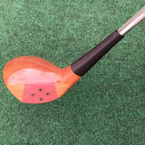 Vintage Wood Mallet Head Steel Shaft Right Handed Golf Club - Imagen 1 de 8