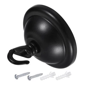 Ceiling Hooks Wall Mounted 68x50mm Iron for Hanging Lanterns Plants Black 2Pcs - Picture 1 of 4